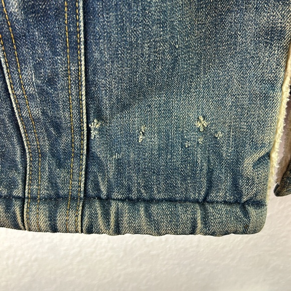 Vintage Levi’s 70’s denim Sherpa lined barn jacket chore jacket 46 XL - Picture 7 of 9